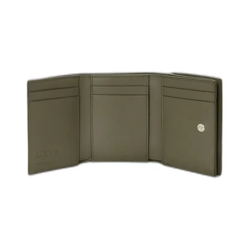 Trifold Wallet In Soft Grained Calfskin