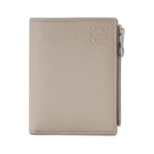 Slim Compact Wallet In Soft Grained Calfskin