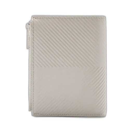 Slim Compact Walllet In Textured Classic Calfskin