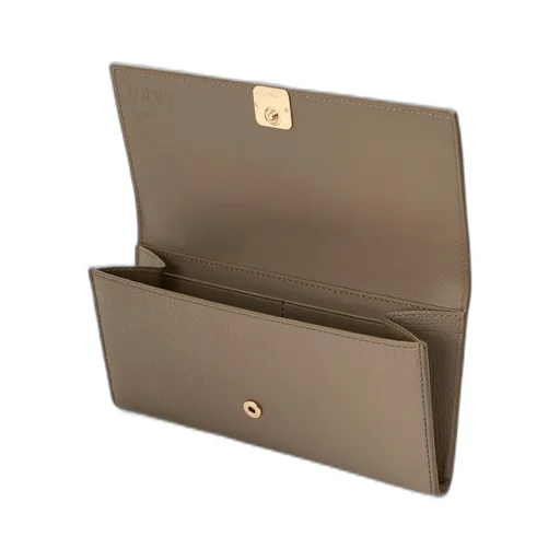 Anagram Continental Wallet In Pebble Grained Calfskin