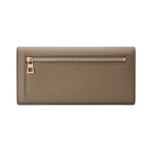 Anagram Continental Wallet In Pebble Grained Calfskin