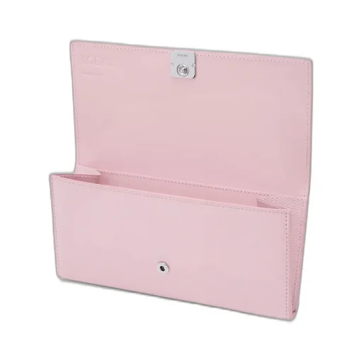 Anagram Continental Wallet In Pebble Grained Calfskin