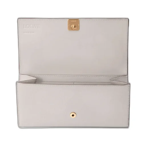 Anagram Continental Wallet In Pebble Grained Calfskin