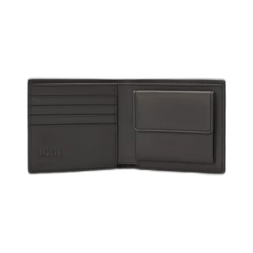 Bifold Coin Wallet In Textured Classic Calfskin