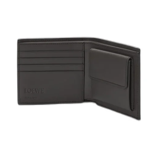 Bifold Coin Wallet In Textured Classic Calfskin