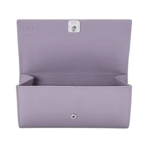 Anagram Continental Wallet In Pebble Grained Calfskin