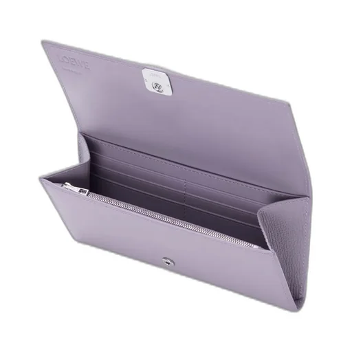 Anagram Continental Wallet In Pebble Grained Calfskin