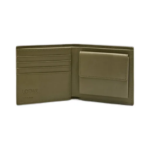 Bifold Coin Wallet In Textured Classic Calfskin