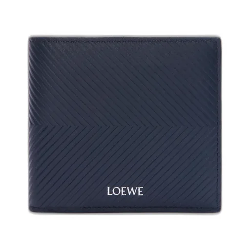 Bifold Coin Wallet In Textured Classic Calfskin