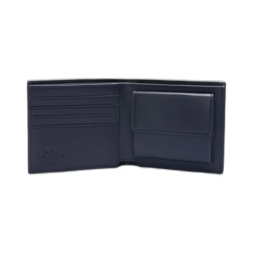 Bifold Coin Wallet In Textured Classic Calfskin