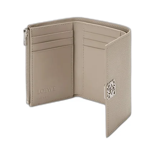 Anagram Small Vertical Wallet In Pebble Grained Calfskin