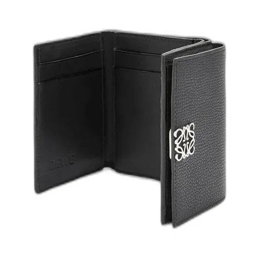 Anagram Trifold Wallet In Pebble Grained Calfskin