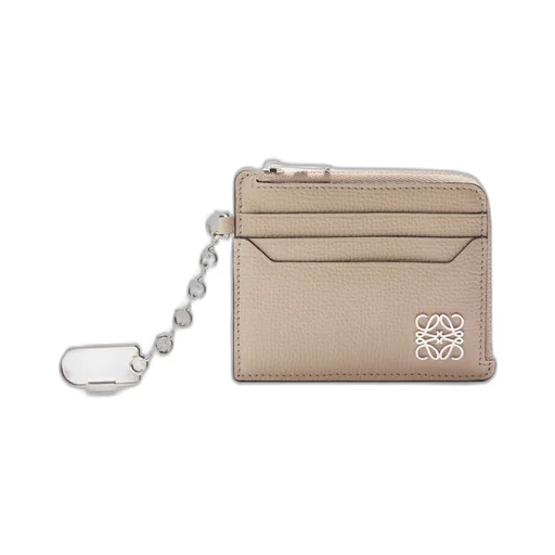 Anagram Square Coin Cardholder In Pebble Grained Calfskin