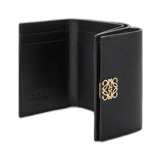 Anagram Trifold Wallet In Pebble Grained Calfskin
