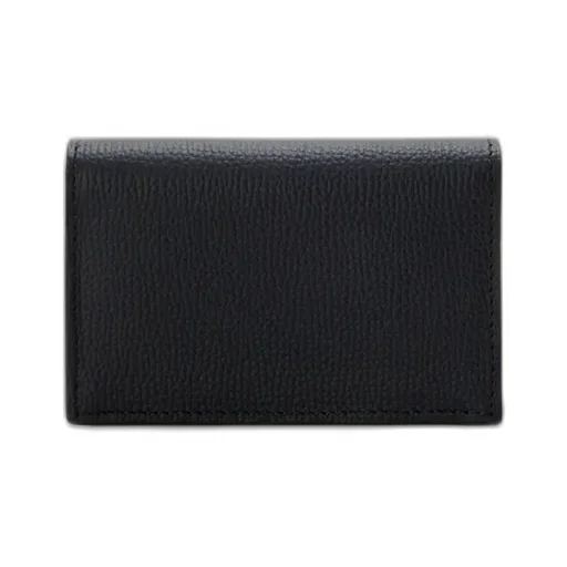 Anagram Business Cardholder In Pebble Grained Calfskin