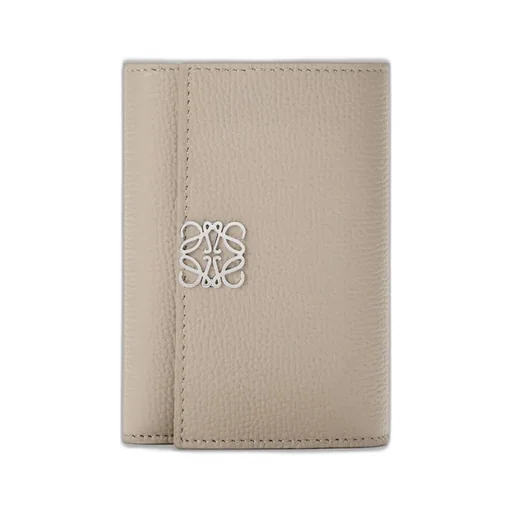 Anagram Small Vertical Wallet In Pebble Grained Calfskin