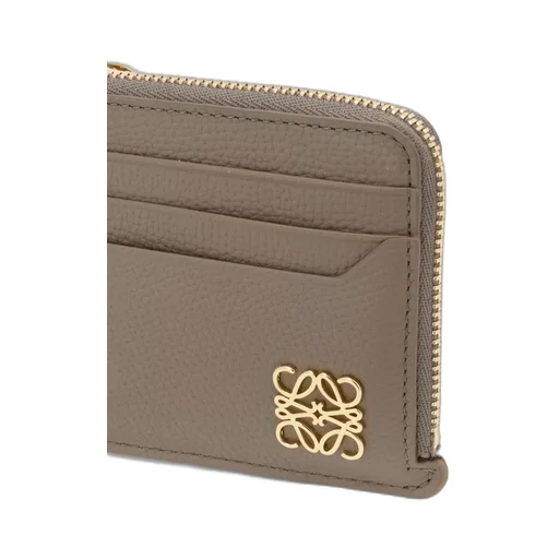Anagram Square Coin Cardholder In Pebble Grained Calfskin