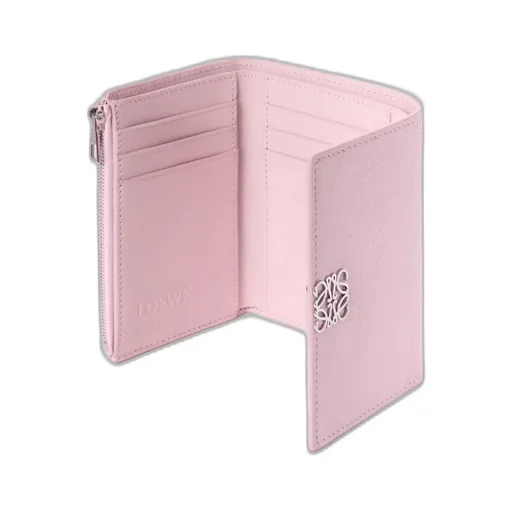 Anagram Small Vertical Wallet In Pebble Grained Calfskin