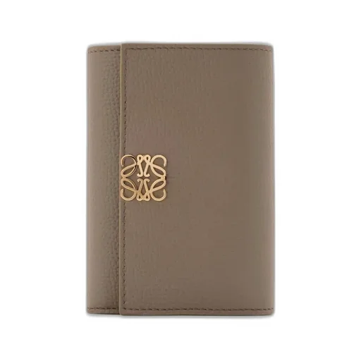 Anagram Small Vertical Wallet In Pebble Grained Calfskin