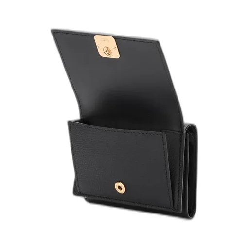 Anagram Trifold Wallet In Pebble Grained Calfskin