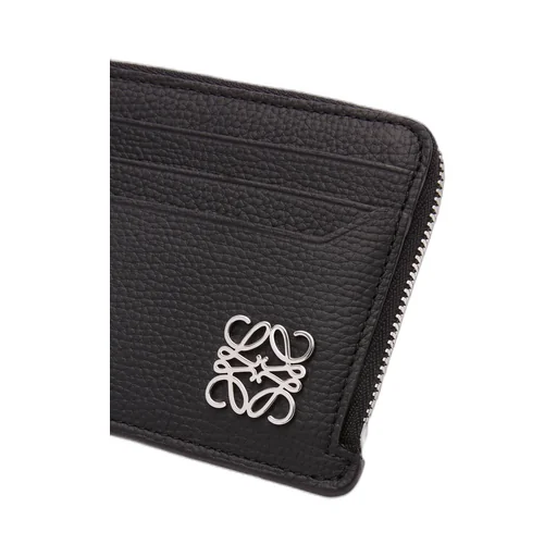 Anagram Square Coin Cardholder In Pebble Grained Calfskin