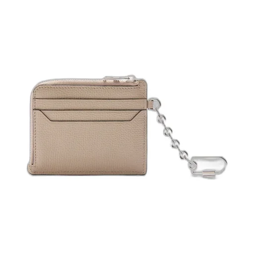Anagram Square Coin Cardholder In Pebble Grained Calfskin