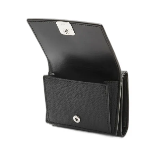Anagram Trifold Wallet In Pebble Grained Calfskin