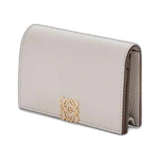 Anagram Business Cardholder In Pebble Grained Calfskin