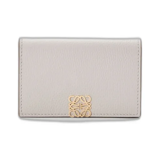 Anagram Business Cardholder In Pebble Grained Calfskin
