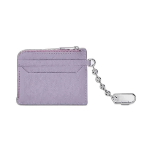 Anagram Square Coin Cardholder In Pebble Grained Calfskin