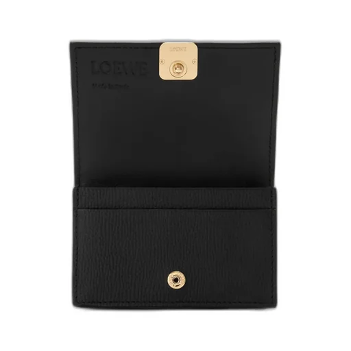 Anagram Business Cardholder In Pebble Grained Calfskin