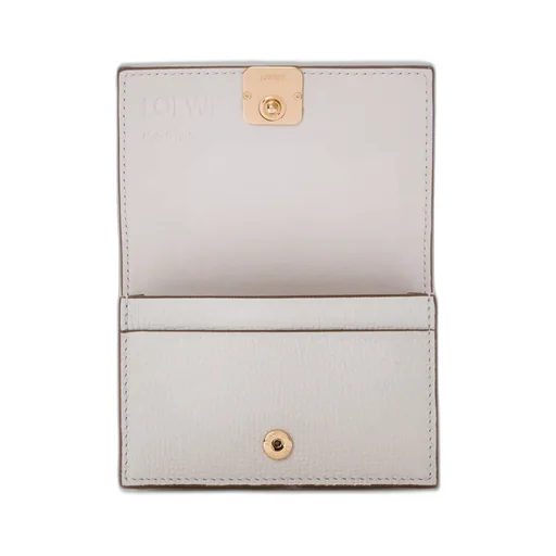 Anagram Business Cardholder In Pebble Grained Calfskin