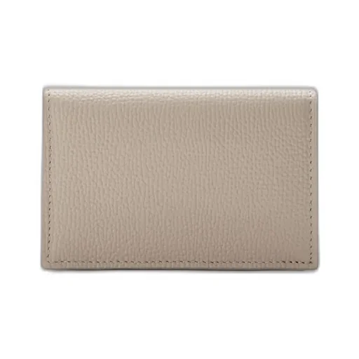 Anagram Business Cardholder In Pebble Grained Calfskin