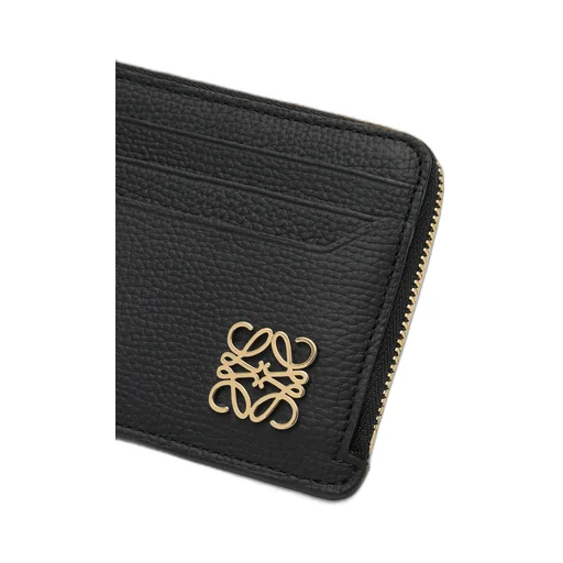 Anagram Square Coin Cardholder In Pebble Grained Calfskin