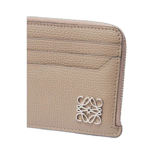Anagram Square Coin Cardholder In Pebble Grained Calfskin
