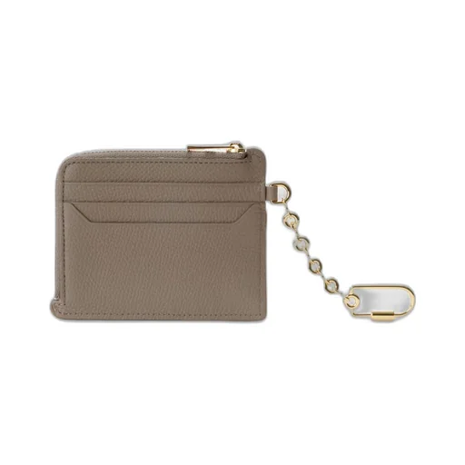 Anagram Square Coin Cardholder In Pebble Grained Calfskin