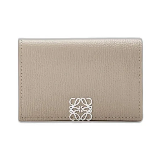 Anagram Business Cardholder In Pebble Grained Calfskin