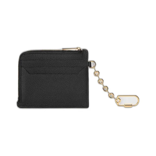 Anagram Square Coin Cardholder In Pebble Grained Calfskin