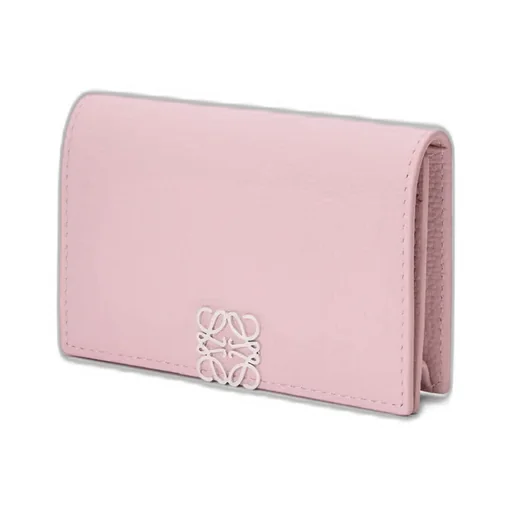 Anagram Business Cardholder In Pebble Grained Calfskin