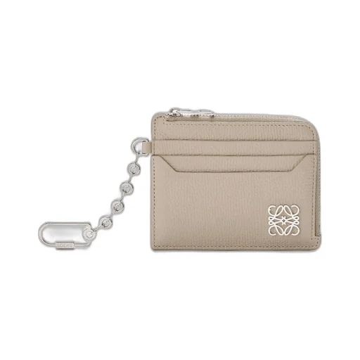 Anagram Square Coin Cardholder In Pebble Grained Calfskin