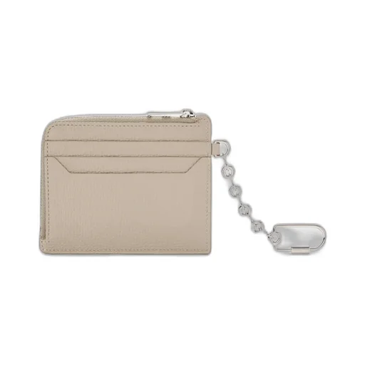 Anagram Square Coin Cardholder In Pebble Grained Calfskin