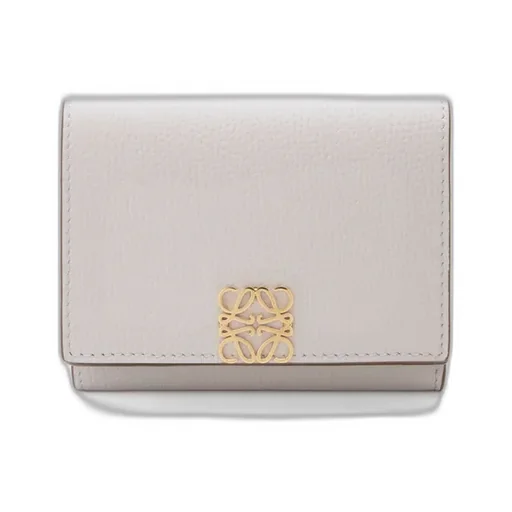 Anagram Trifold Wallet In Pebble Grained Calfskin