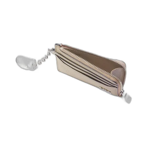 Anagram Square Coin Cardholder In Pebble Grained Calfskin