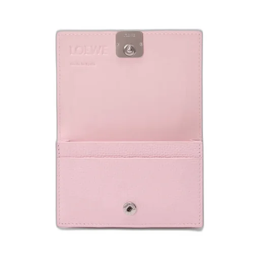 Anagram Business Cardholder In Pebble Grained Calfskin