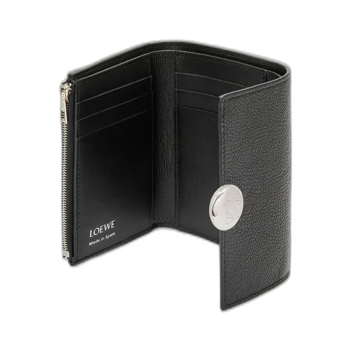 Pebble Small Vertical Wallet In Pebble Grained Calfskin