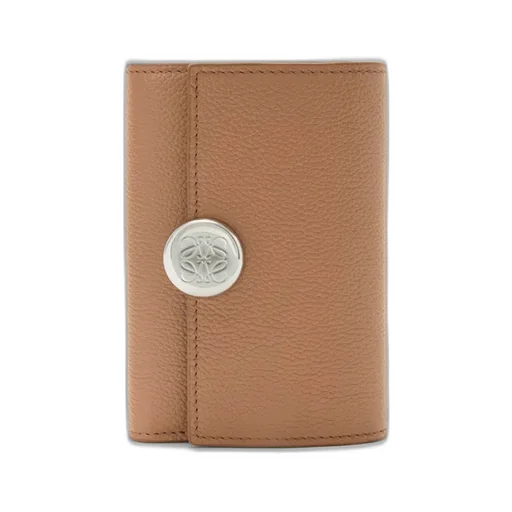 Pebble Small Vertical Wallet In Pebble Grained Calfskin