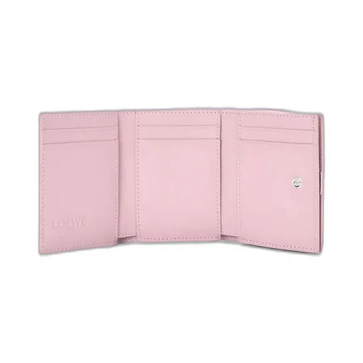 Anagram Trifold Wallet In Pebble Grained Calfskin