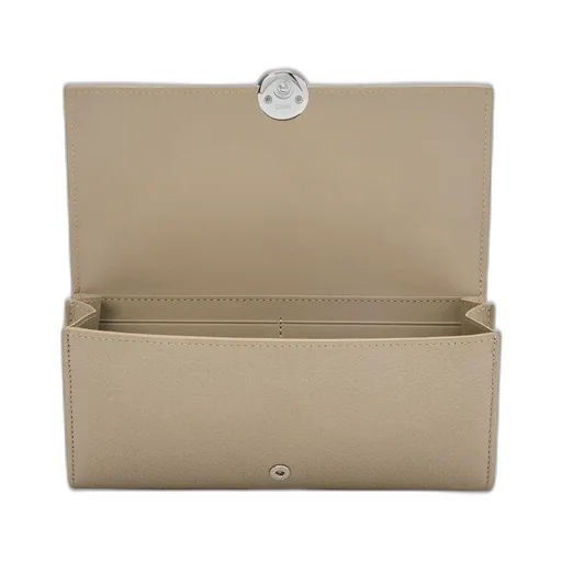 Pebble Continental Wallet In Mini Grain Calfskin