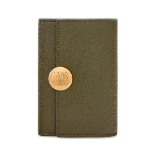 Pebble Small Vertical Wallet In Pebble Grained Calfskin