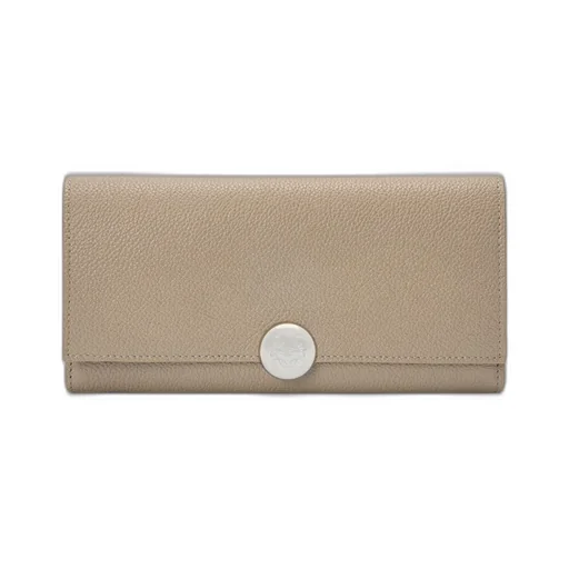 Pebble Continental Wallet In Mini Grain Calfskin